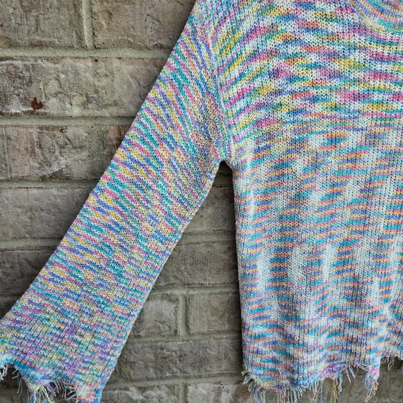 POL Women's Pastel Knit Sweater- Watch Video Pics Dont Do Sweater Justice - Picture 5 of 9